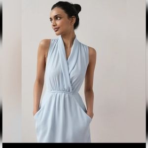 Aritzia wilfred women's blue sabine sleevless dress size L